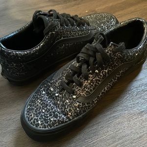 Very Gently Used Vans- Silver Leopard Print